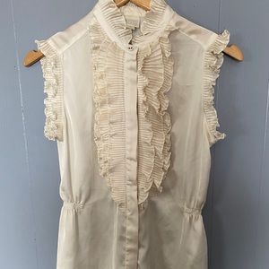 Button Up Cream Blouse